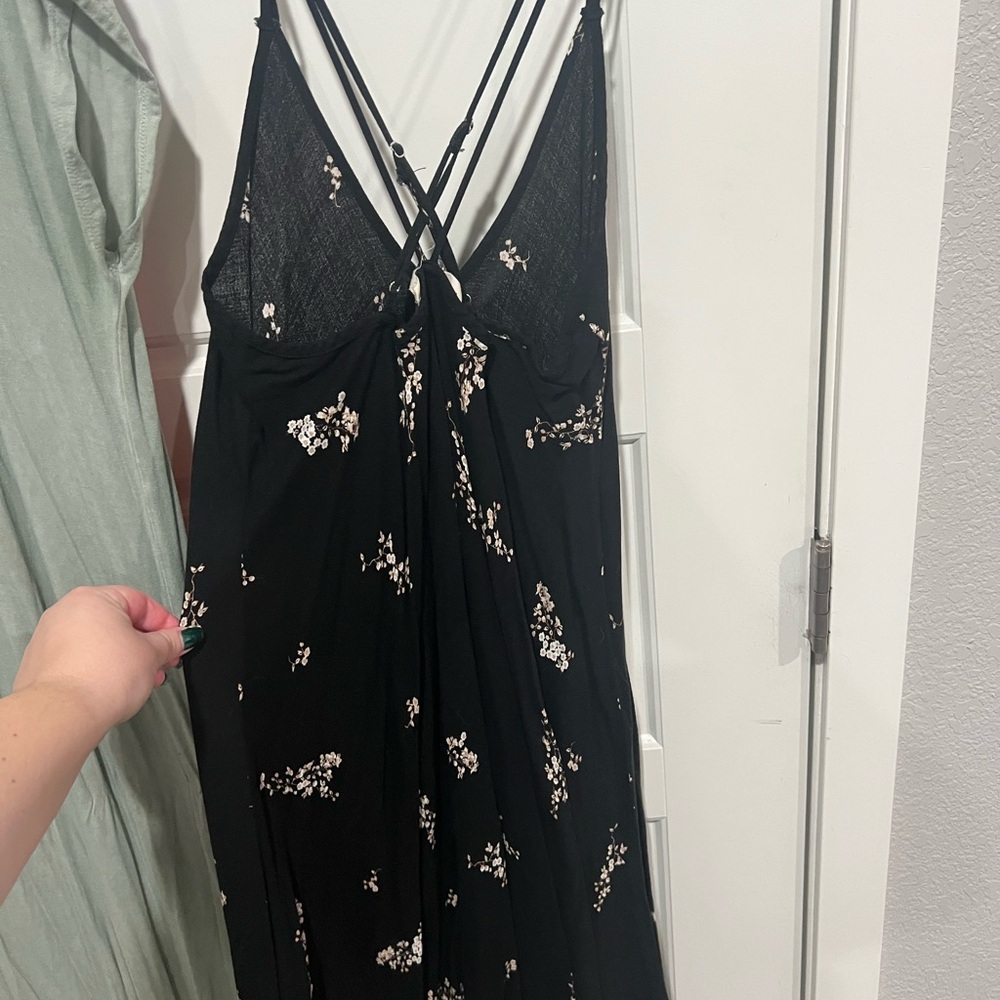 Floral black dress